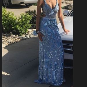 Primavera Couture Prom Dress (periwinkle)